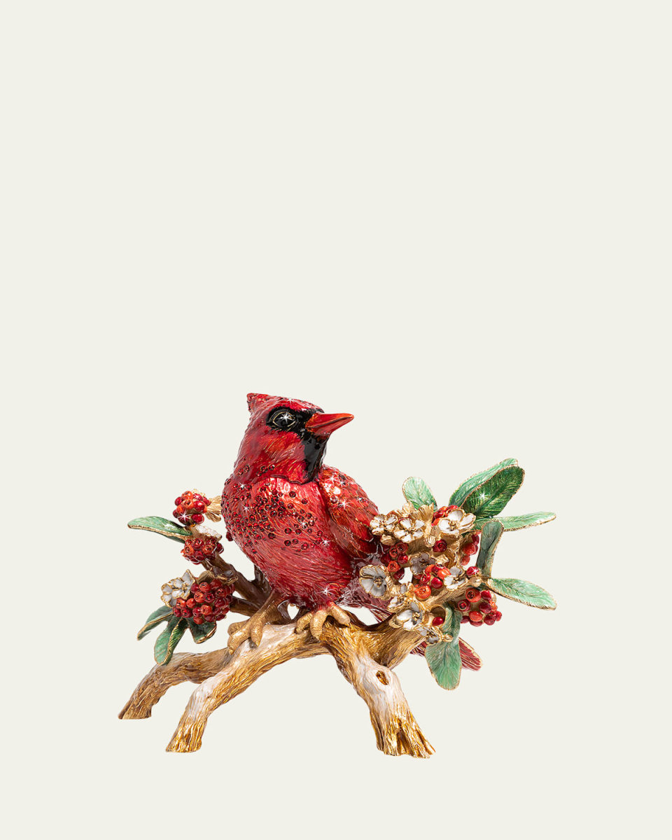 Cardinal on Branch Figurine